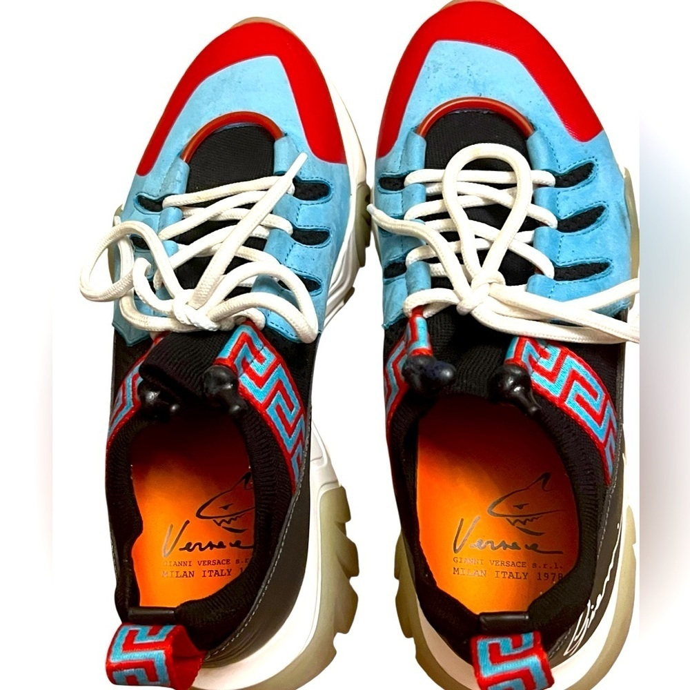 Versace Black and Orange Sneaker Detail Size  42